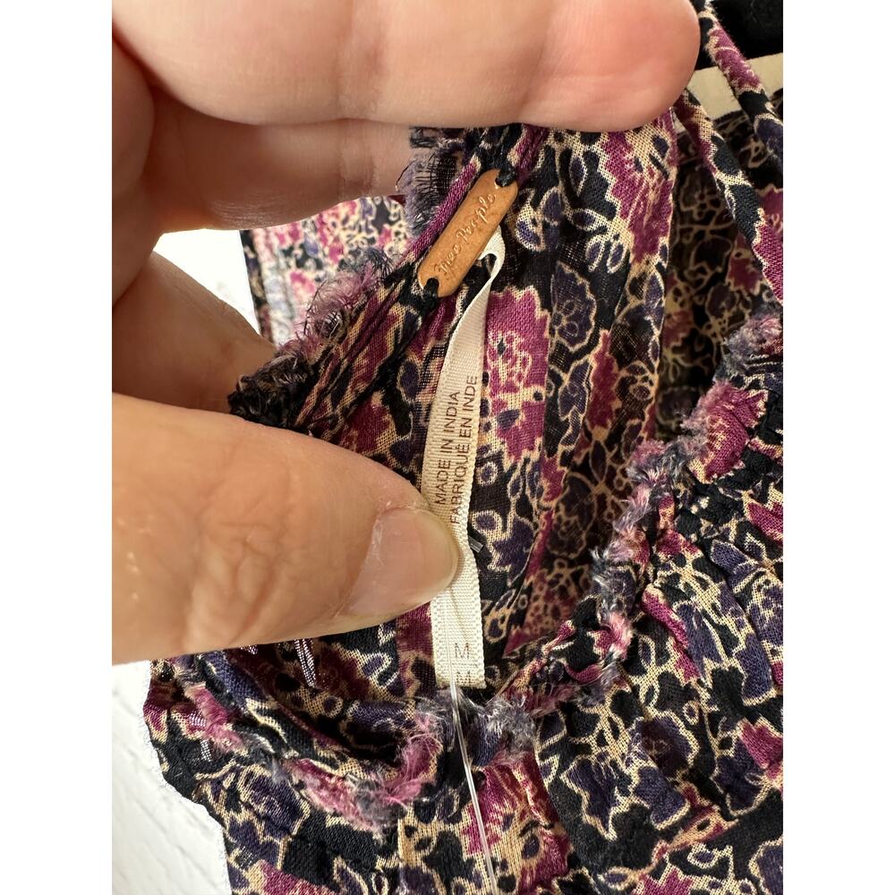NEW Free People I'm Your Favorite Dress Plum Combo Floral Womens Medium NWT - Picture 10 of 11